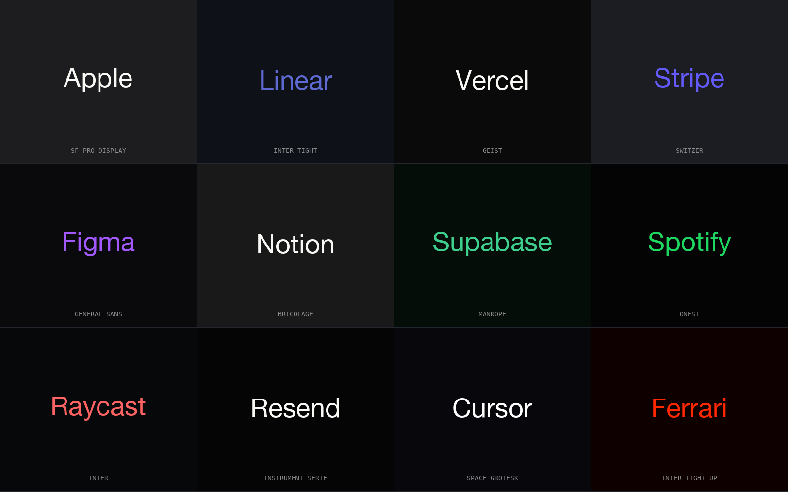 110 brand DESIGN.md specs — a mosaic of brand surfaces